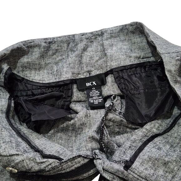 Bcx Capri Pants For Women Size 13 Gray Linen Blend Flat Front - Picture 9 of 13